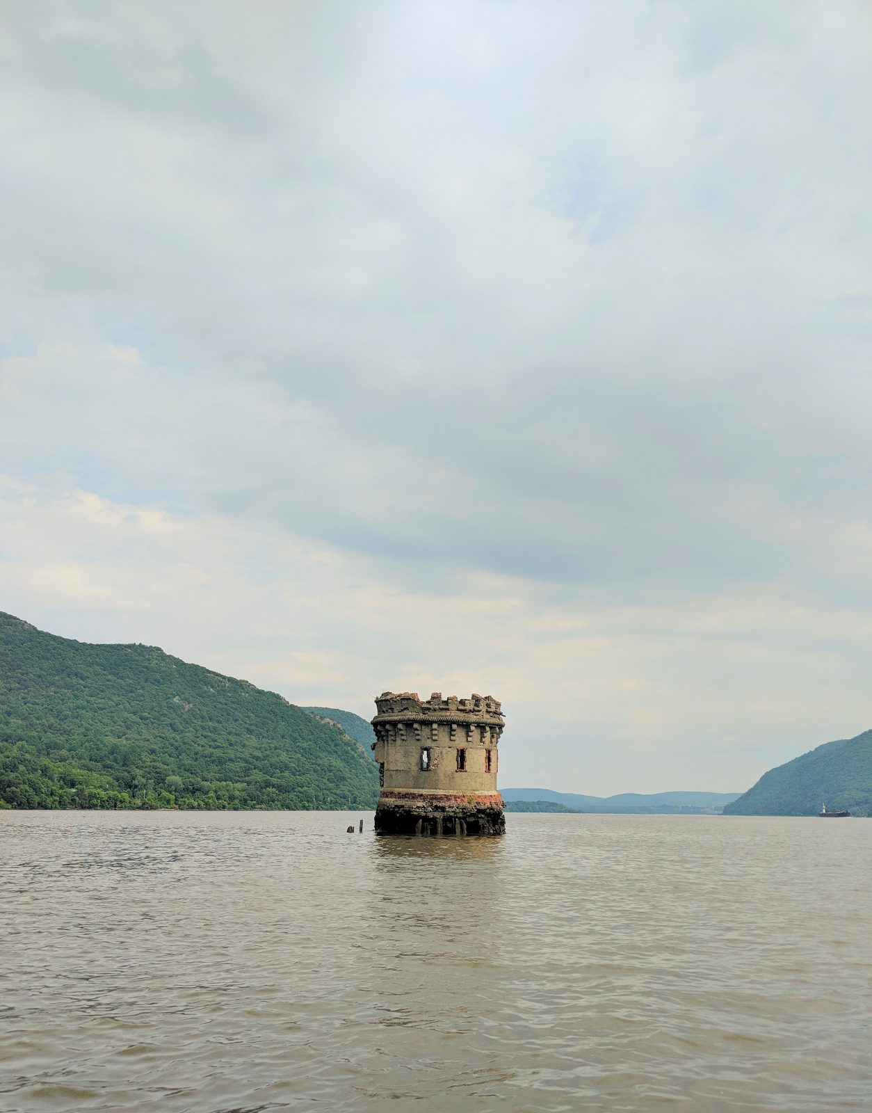Remains of wall in river