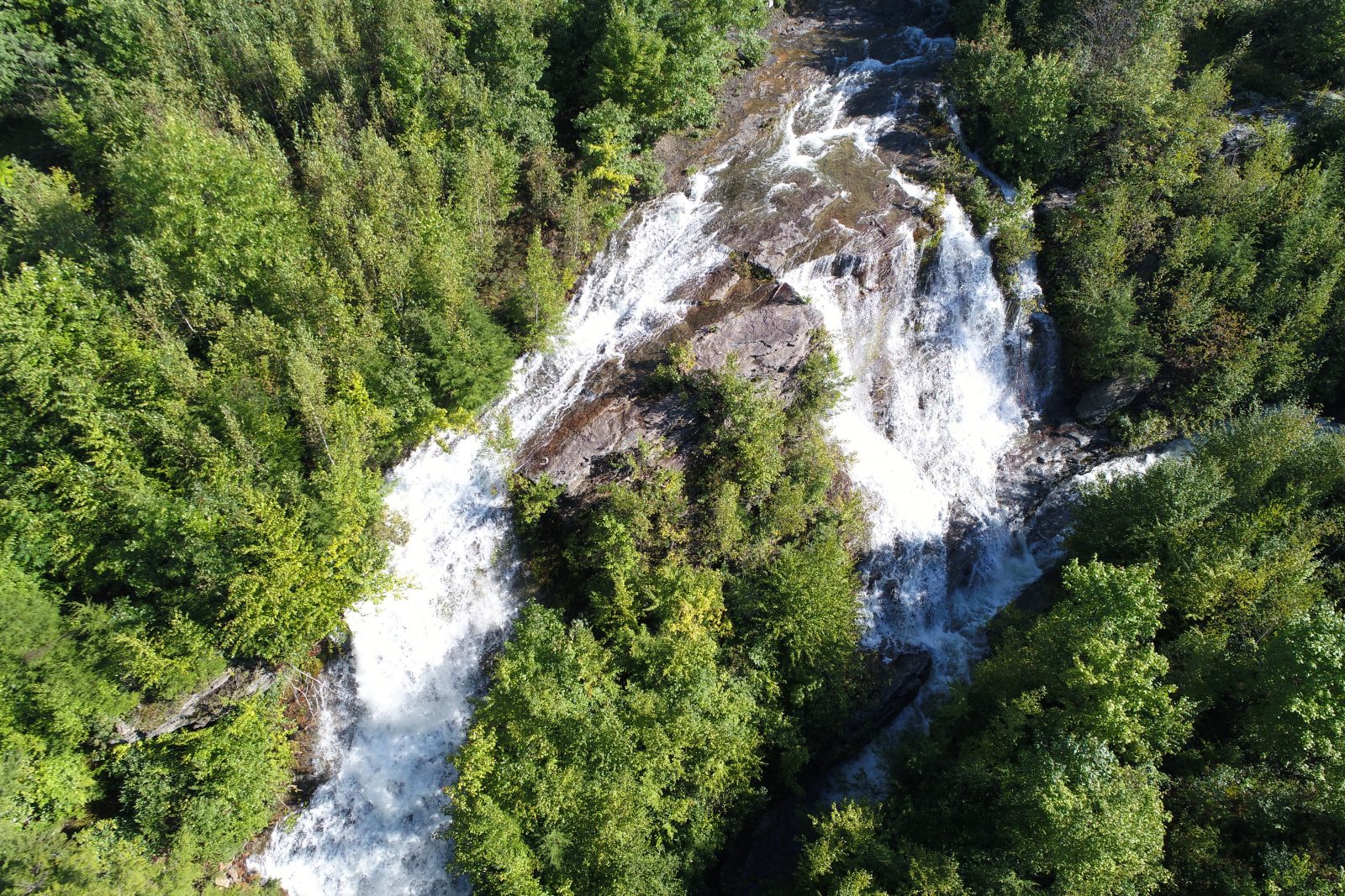 Drone shot of falls